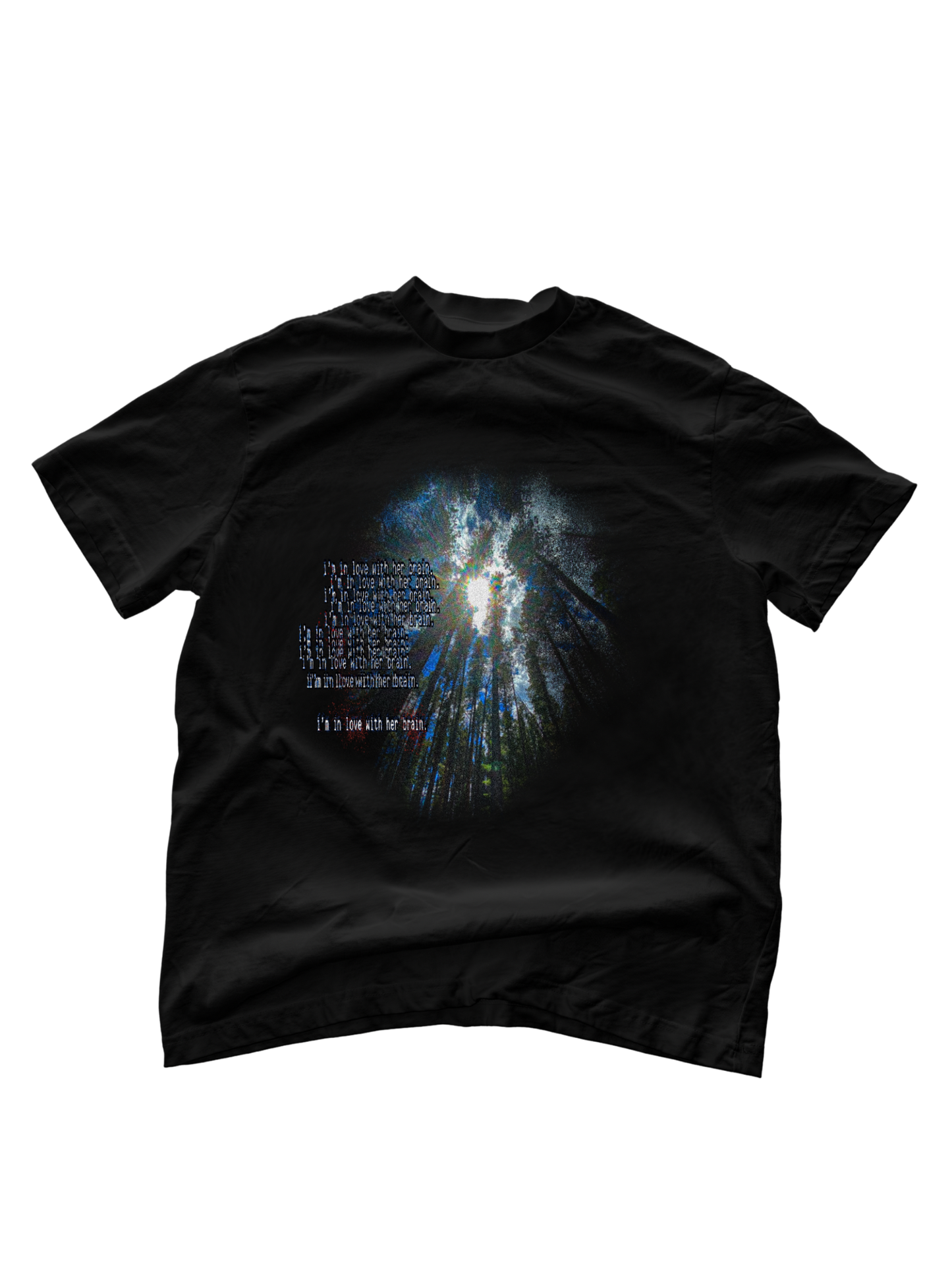 "i'm in love with her brain" tee