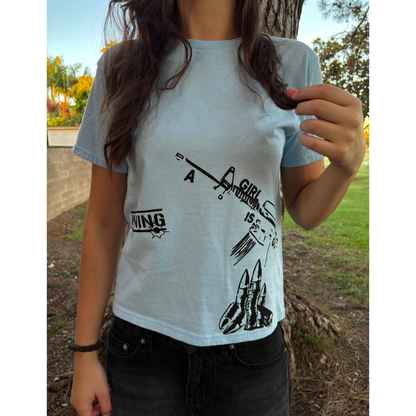 "A girl is a gun" Baby Tee